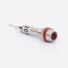 Світлодіодний індикатор металевий AD22C-6 24v AС/DС, червоний