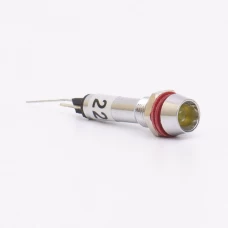 Світлодіодний індикатор металевий AD22C-6 220v AС, жовтий