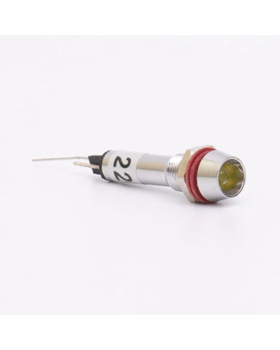 Світлодіодний індикатор металевий AD22C-6 220v AС, жовтий