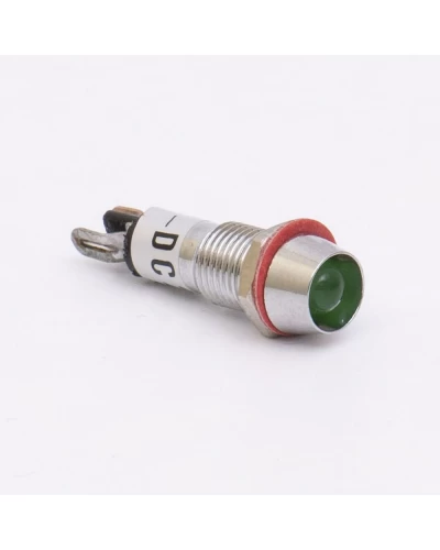 Светодиодный индикатор металлический AD22C-10 24v AС/DС, зеленый
