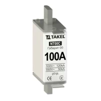 Плавка вставка предохранителя NT00С 100А TAKEL