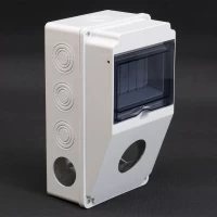 Корпус (щит) на 6 модулей и 1 силовой разъем 260x150x120мм IP54 TAKEL