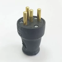 Вилка каучукова пряма 412 3Р+РЕ IP44, 32А 380В TAKEL