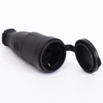 Розетка каучуковая с защитной крышкой переносная 406 2Р+РЭ IP44 TAKEL