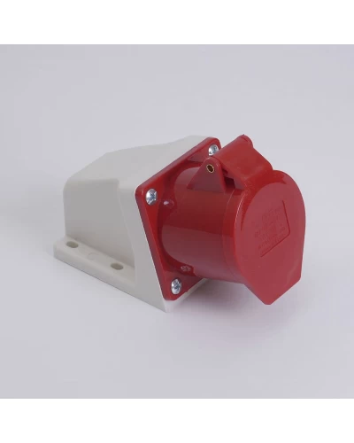 Розетка стаціонарна зовнішня 7114 16А 380В 3Р+Е IP44 LEE