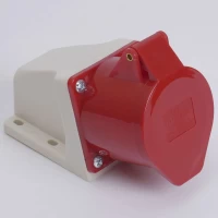 Розетка стационарная наружная 7145 125А 380В 3Р+N+Е IP67 LEE