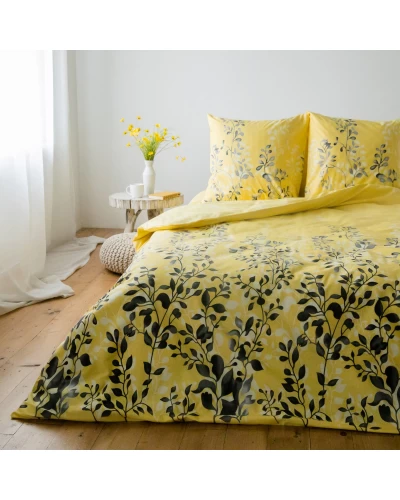 Комплект постільної білизни "Everyday collection" сімейний Black and Yellow