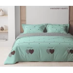Комплект постільної білизни ТЕП "Happy Sleep" Mint&Grey Hearts, 50x70 полуторний