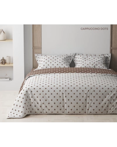 Комплект постільної білизни ТЕП "Happy Sleep" Cappuccino Dots, 50x70 євро