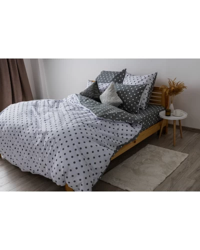 Комплект постельного белья ТЕП "Happy Sleep" Grey Dots, 50x70 двуспальный