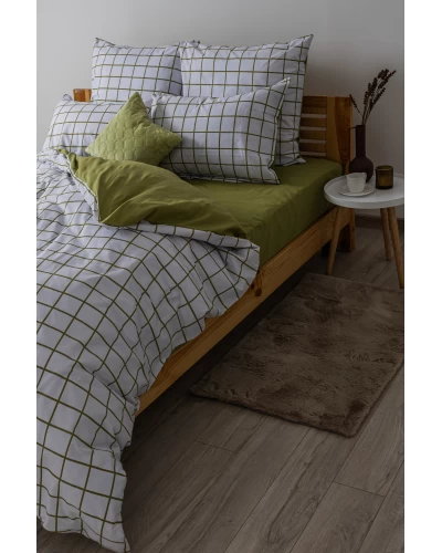 Комплект постільної білизни "Happy Sleep" Olive Check, 50x70 сімейний