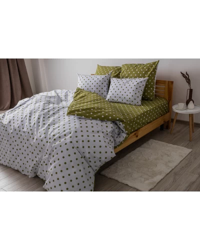Комплект постельного белья "ТЕП" Olive Dots, 70x70 семейный