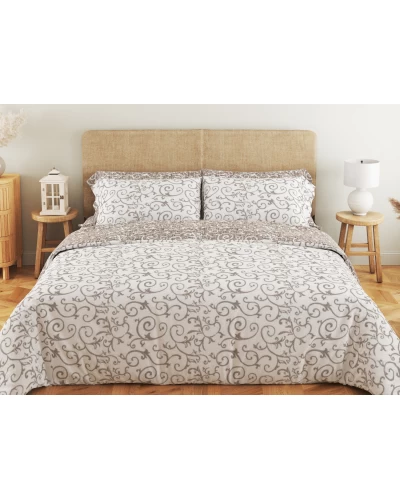 Комплект постельного белья ТЕП "Soft dreams" Beige and White, 70х70 семейный