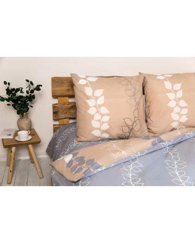 Комплект постельного белья ТЕП "Soft dreams" Grey Leaf, 70x70 полуторный
