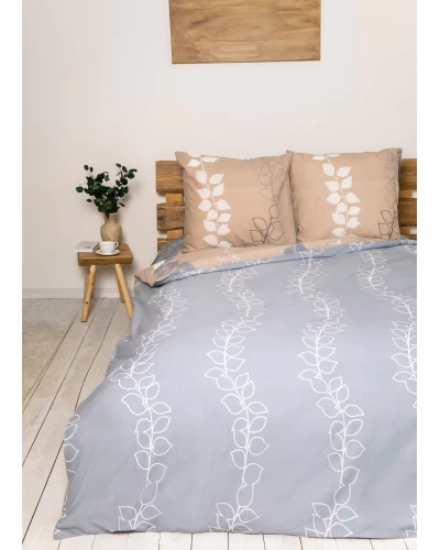 Комплект постельного белья ТЕП "Soft dreams" Grey Leaf, 70x70 полуторный