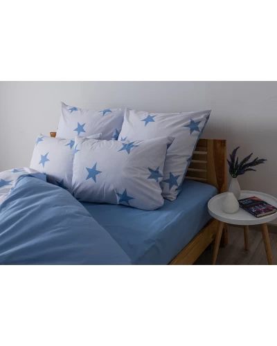Комплект постільної білизни ТЕП "Soft dreams" Morning Star Blue, 70x70 євро