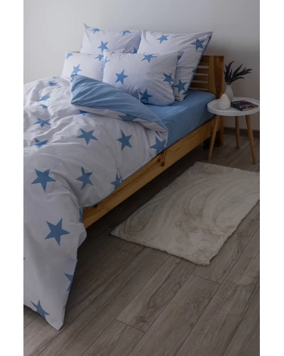Комплект постільної білизни ТЕП "Soft dreams" Morning Star Blue, 70x70 євро