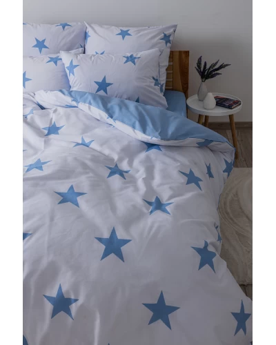 Комплект постільної білизни ТЕП "Soft dreams" Morning Star Blue, 70x70 євро
