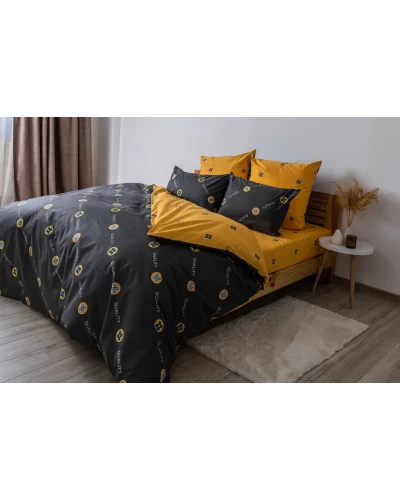 Комплект постельного белья ТЕП "Soft dreams" Grey and Orange, 70x70 двуспальный