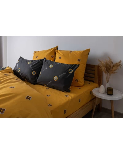 Комплект постельного белья ТЕП "Soft dreams" Grey and Orange, 70x70 двуспальный