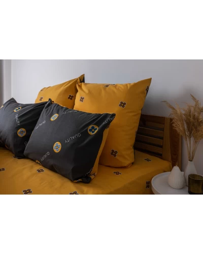 Комплект постельного белья ТЕП "Soft dreams" Grey and Orange, 70x70 двуспальный