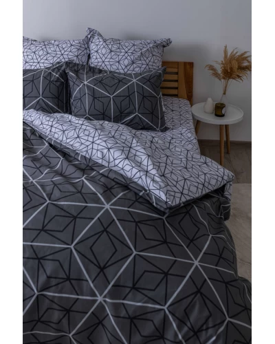 Комплект постельного белья ТЕП "Happy Sleep" Quadro Star grey, 50x70 полуторный