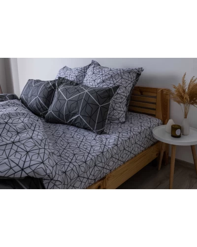 Комплект постельного белья ТЕП "Happy Sleep" Quadro Star grey, 50x70 полуторный