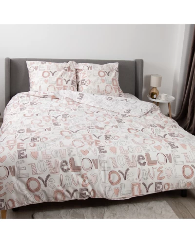 Комплект постільної білизни ТЕП "Happy Sleep" Нотатки кохання, 50x70 євро