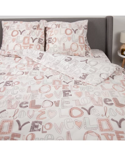 Комплект постільної білизни ТЕП "Happy Sleep" Нотатки кохання, 50x70 євро