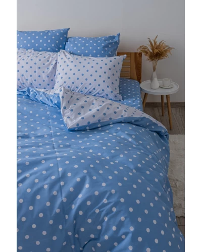 Комплект постільної білизни "Happy Sleep" Light Blue Dots, 50x70 полуторний