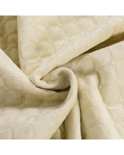 Покривало ТЕП "VELOUR" 180*240 см круглий бежевий ромб