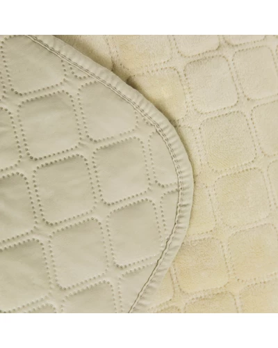 Покривало ТЕП "VELOUR" 180*240 см круглий бежевий ромб