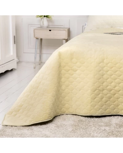Покривало ТЕП "VELOUR" 180*240 см круглий бежевий ромб