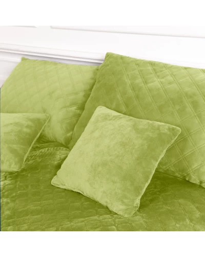 Покривало ТЕП "VELOUR" 150*210 см круглий салатовий/ромб
