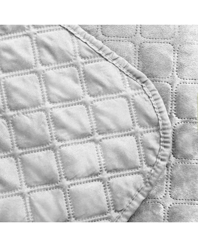 Покрывало ТЕП "VELOUR" 220*240 см светло-серый/ромб круглый