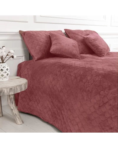 Покрывало ТЕП "VELOUR" 150*210 см Mesa Rose/ромб круглый
