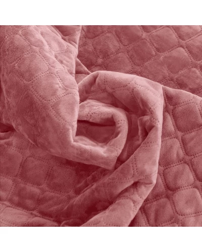 Покрывало ТЕП "VELOUR" 150*210 см Mesa Rose/ромб круглый