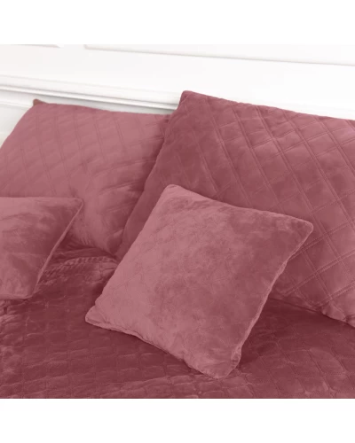 Покрывало ТЕП "VELOUR" 150*210 см Mesa Rose/ромб круглый