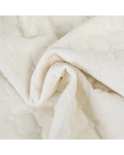 Покривало ТЕП "VELOUR" 220*240 см круглий молочний/ромб