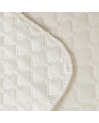 Покривало ТЕП "VELOUR" 220*240 см круглий молочний/ромб