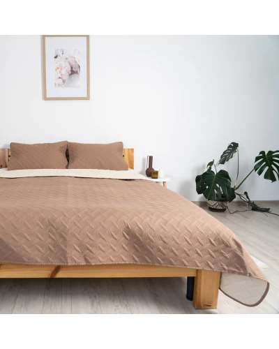 Покривало ТЕП "VINTAGE" 220*240 см 1шт наволочка 50*70 см 2шт Капучіно/вінтаж