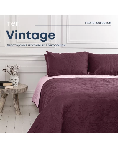 Покрывало ТЕП "VINTAGE" 180*240 см Бордовый/Аравийская ночь