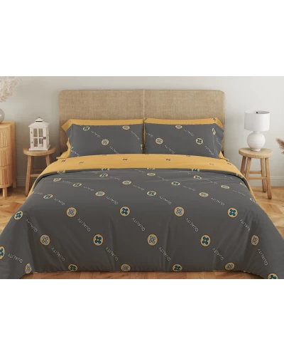 Комплект постельного белья ТЕП "Soft dreams" Grey and Orange, 70x70 двуспальный