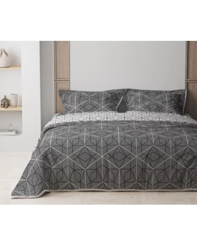 Комплект постельного белья ТЕП "Happy Sleep" Quadro Star grey, 50x70 полуторный