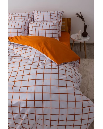 Комплект постельного белья ТЕП "Happy Sleep" TERRACOTTA Check, 50x70 двуспальный
