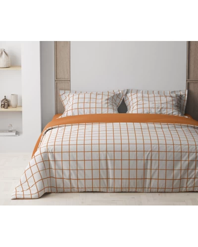 Комплект постельного белья ТЕП "Happy Sleep" TERRACOTTA Check, 50x70 двуспальный