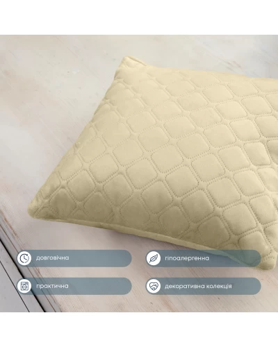 Подушка декоративна "VELOUR" 40*40 см бежевий