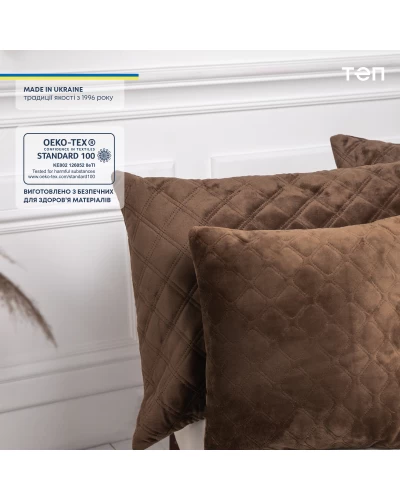 Подушка декоративная "VELOUR" 40*40 см коричневый