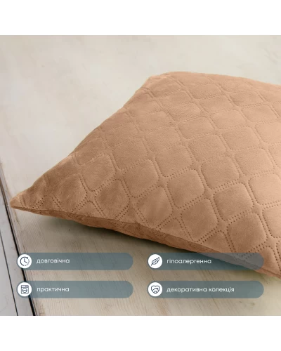 Подушка декоративная "VELOUR" 40*40 см Золотой беж